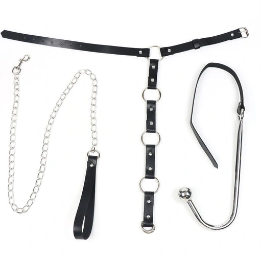 5853 Anal and Collar EverydayUse Hook with Kinky Leash 0905